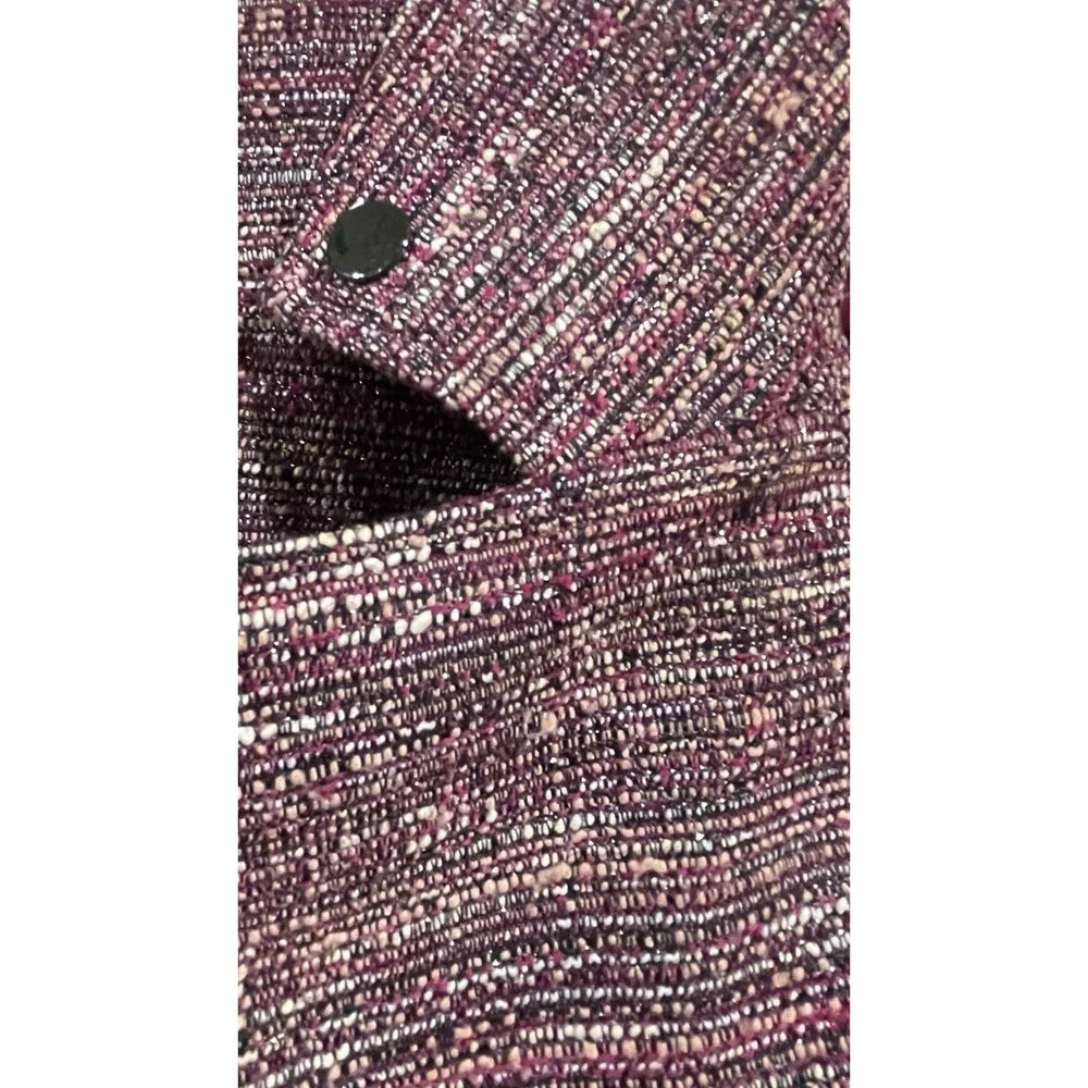 Nicole Miller for Mary Kay Pink Tweed Single-Breasted Blazer Jacket 12R Lined